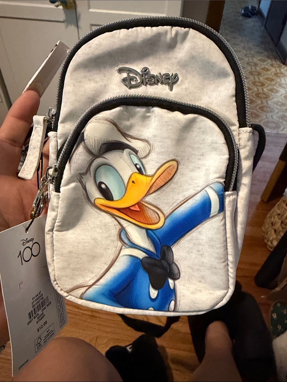 Disney White and Blue Donald Duck Mini Crossbody
